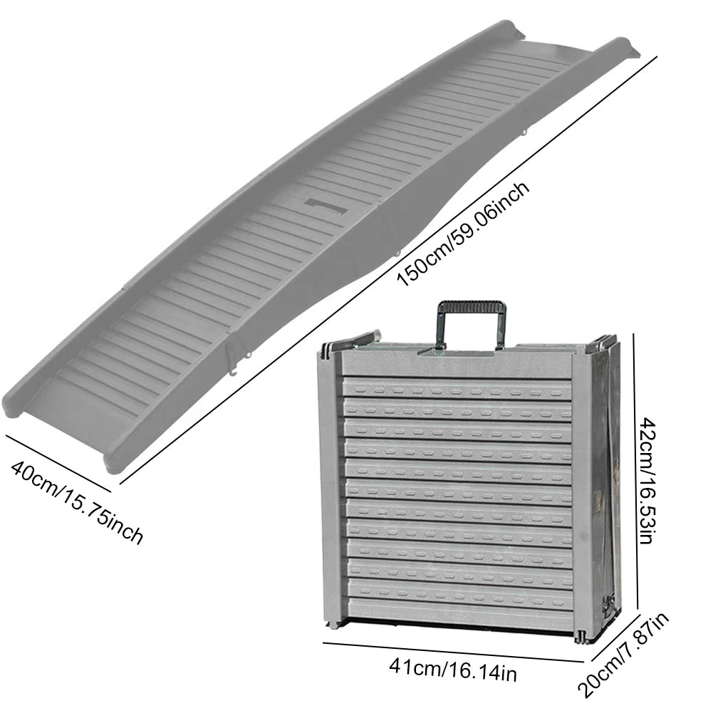 Dog Ramp Folding Non-Slip Rug Surface Dog SUV & Truck Ramp Portable Pet Ramp Stairs for Medium & Large Dogs Get Into A Car