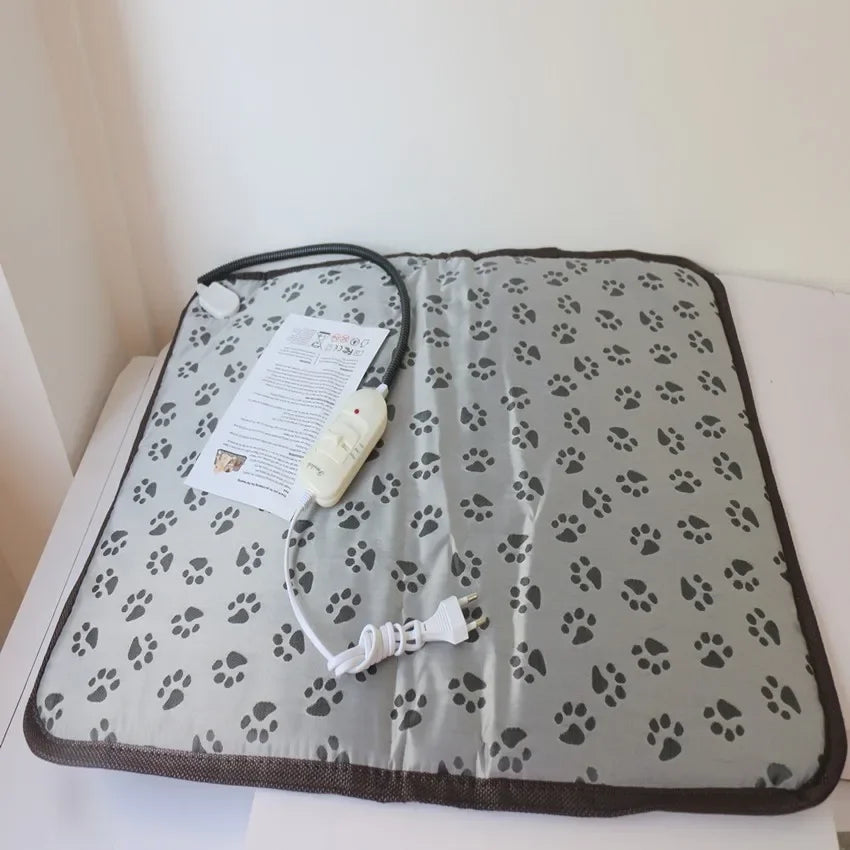 Dog Heated Mat Pet Temperature Adjustable Dog Heating Pad Waterproof Electric Heating Pad Timer Dog Sleeping Supply Waterproof