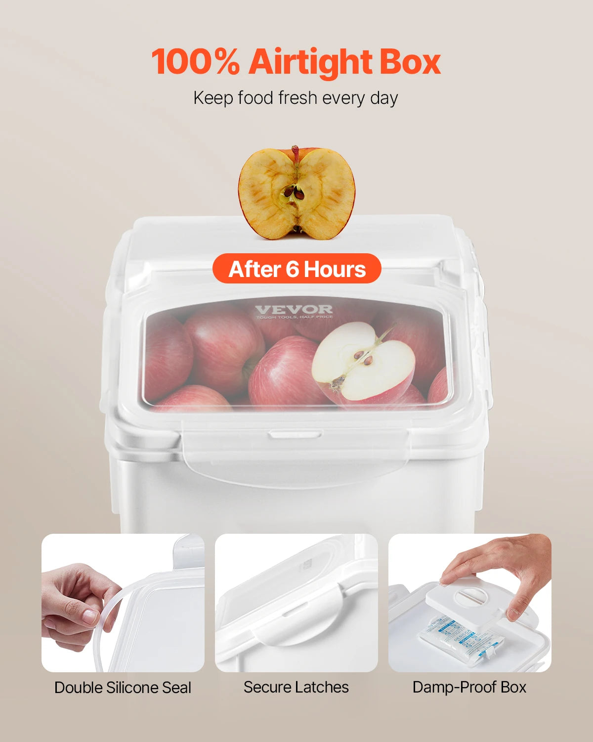 4.5Gallon x2 Rice Storage Container Dog Food Dispenser Bin, Kitchen Ingredient Grain Cereal Flour Bin Pet food Containers
