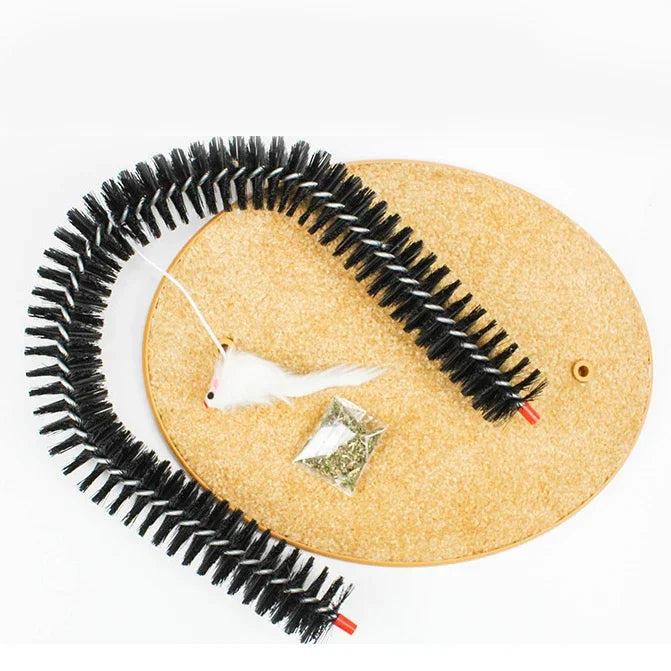 Cat Arch Self Grooming And Massage Toy, Multifunctional Cat Hair Brush Cat Scratching Toy For Cats Kittens Interactive Supply