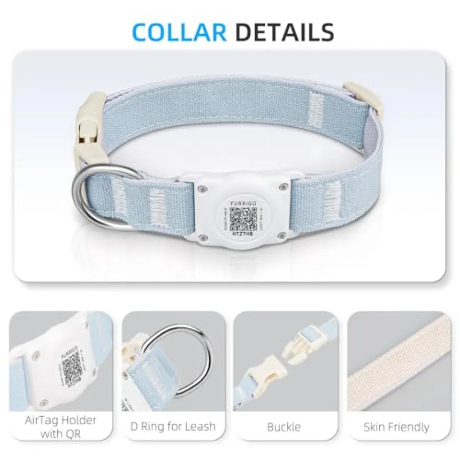 tag Dog Collar QR Code IP68 Waterproof Integrated Tag Dog Collar Holder ID Tag Free Pet Online Profile Durable tural Cotton He