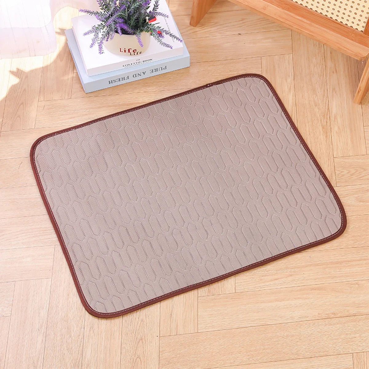 Ice Silk Pet Bed Mat Soft Cat Sleeping Mat Cool Dog Latex Floor Mat Antislip Cat Cool Mat Cheap Pet Sofa Cushion in Summer