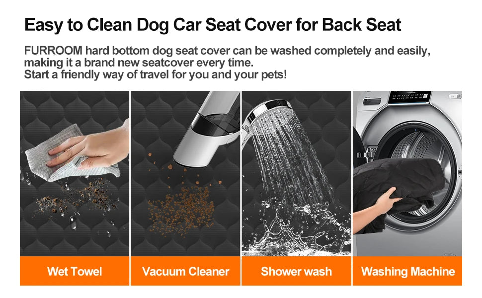Waterproof Pet Travel Accessories Foldable Dog Car Seat Car Pet Seat Safety Hammock Trunk Mat Car Rear Back Seat Protector