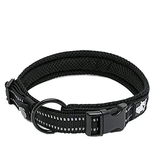 Pet Dog Collar Nylon Adjustable Webbing Padded Soft Reflective Durable Heavy Duty Training Custom Luxury Cat TLC5011