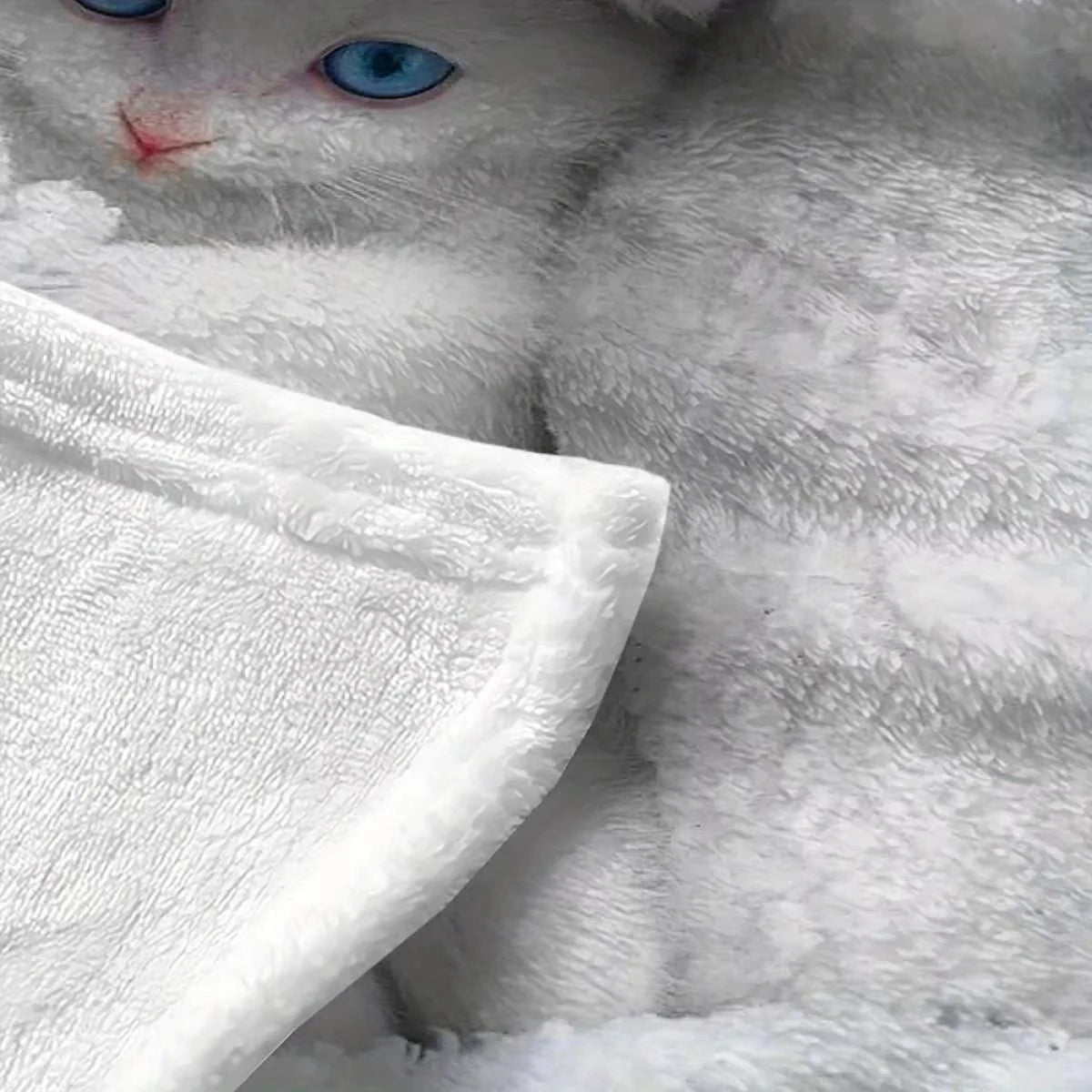 Cute Cat Print Flannel Blanket Love cat Family Blanket Throw Home Sofa Lunch Break Blankets Children Student Blankets Nap Gifts