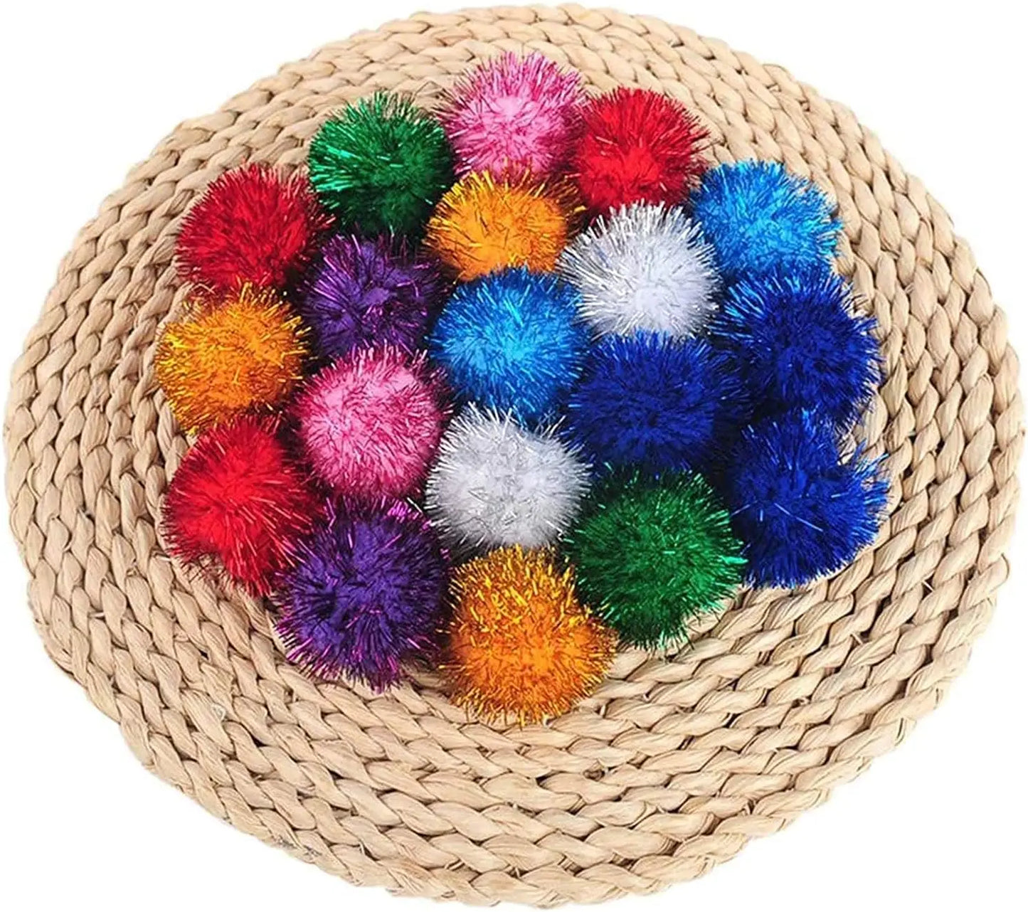 20 Sparkling Balls of Various Colors - Cat's Favorite Toy Ball Sparkling.