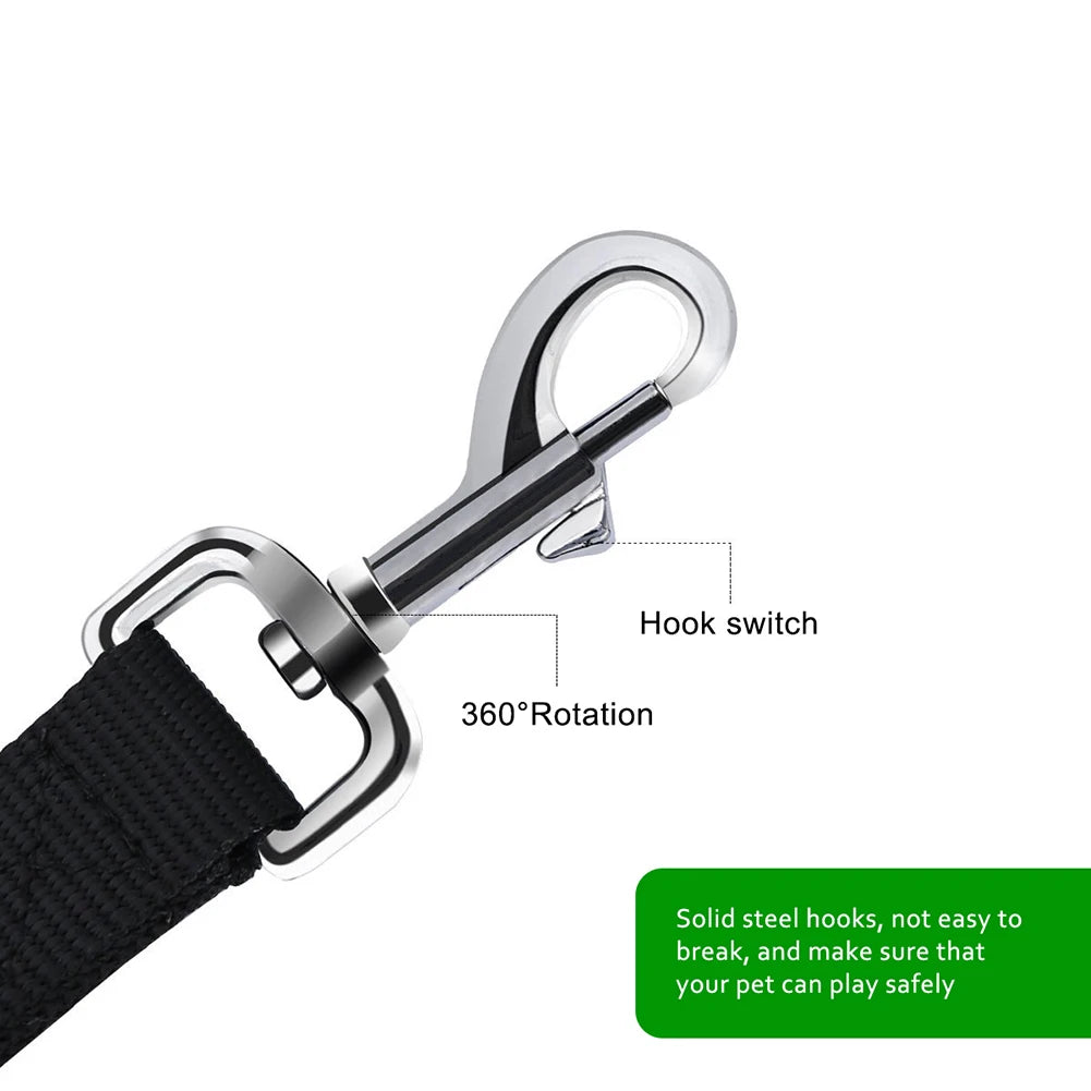Adjustable Dog Leash for Halti Training, Lead Belt, Hand-Free, Double Ended Police Style for Puppy Walking and Running, 2M, 6ft