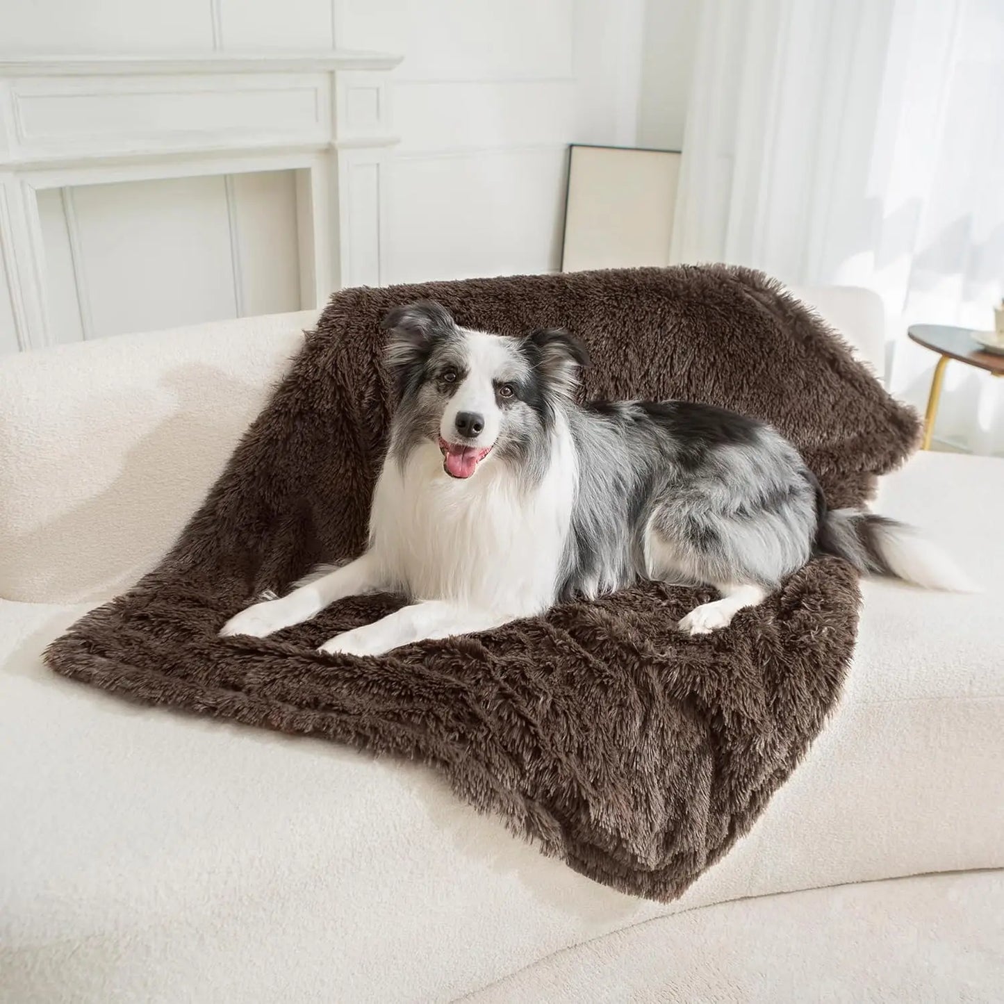 Waterproof Dog Blanket For Large Dogs, Cats, Puppy, Reversible Pet Throw Blanket, Washable, Calming Furniture Protection For