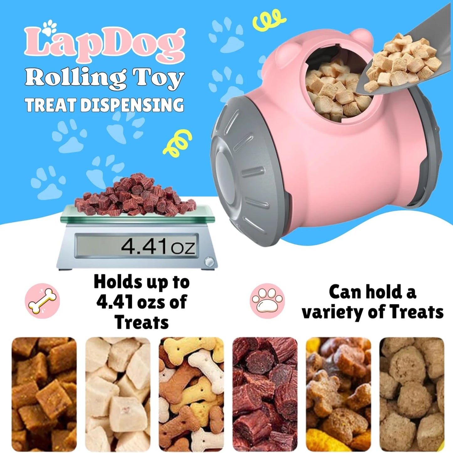 Engaging Interactive Slow Feeder Dog Toy Teal - Stimulating Adjustable Treat Dispensing Puzzle for Small, Medium, Large Dogs