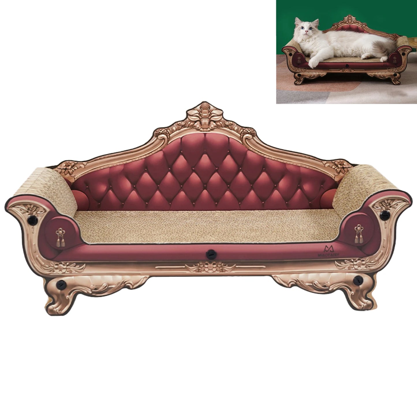 Large Cat Scratcher Couch Cat Sofa Bed Wear-resistant Scratch Lounge Cat Bed Cardboard Toy Pet Supplies Cat Accessories