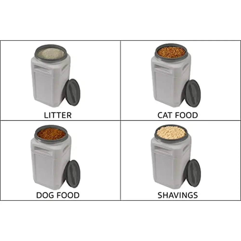 Pet Food Storage Container Airtight Lid Handles 13 Gallon BPA Free Durable Rust Water Proof Scoop Versatile Use Transport Easy