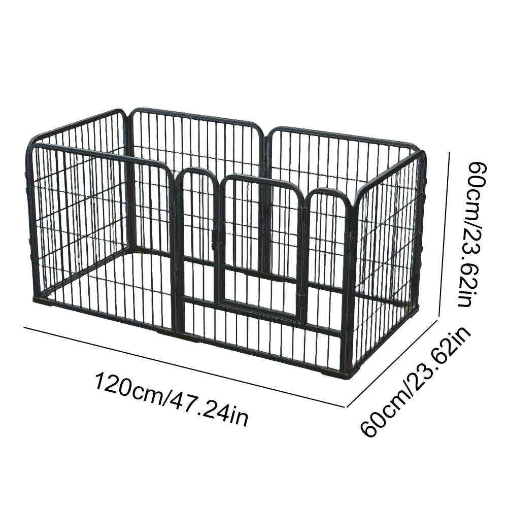 6 Panels Dog Playpen Indoor & Outdoor Foldable Pet Exercise Fence Pen with Door Gate Dog Kennels for Small/Medium/Puppy Dogs