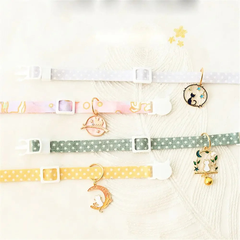1PC Cute Kitten Collar Pet Cat Safety Necklace Breakaway Adjustable Cats Collar Puppy Collar Cat Pendant Puppy Cat Pet Supplies