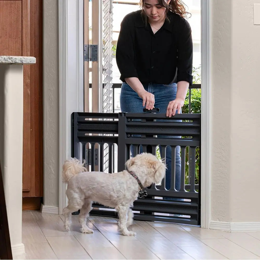 24"-39" Dog Gate, Adjustable Indoor Pet Barrier, Pet Gate for Puppy, Small Dog, Cat, Easy Twist-to-Lock for Doorways & Stairs, P