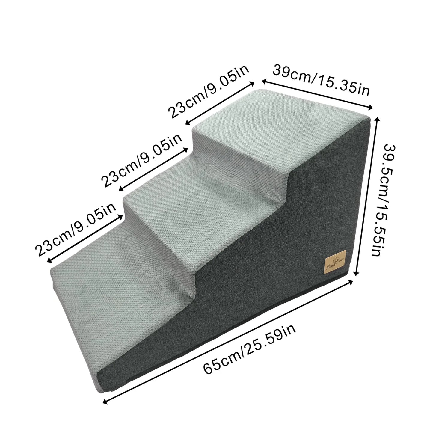 3/4 Steps Dog Stairs Ramp with Washable Cover for Small Dogs, Non-Slip Balanced, Pet Steps for Couch Sofa