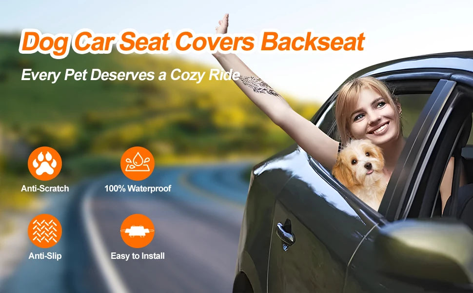 Waterproof Pet Travel Accessories Foldable Dog Car Seat Car Pet Seat Safety Hammock Trunk Mat Car Rear Back Seat Protector