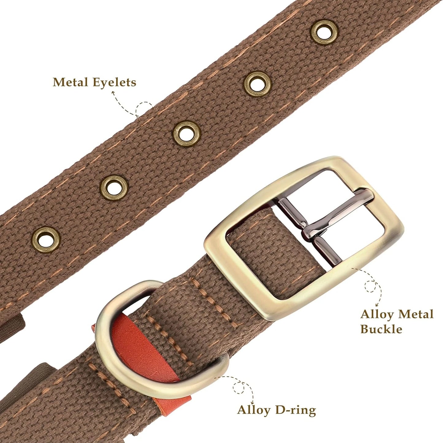 Added Comfort Soft, Comfortable, and Convenient Red Neoprene Nylon Adjustable Dog Collar for Small/Medium Dogs - Perfect Easy-to