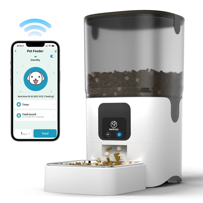 cat automatic feeder visual cat food dog food wifi intelligent timed quantitative pet food dispenser 6L video model cat