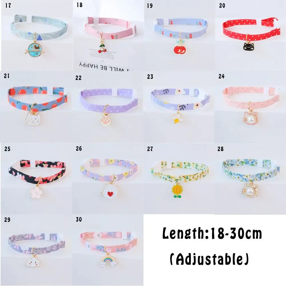 1PC Cute Kitten Collar Pet Cat Safety Necklace Breakaway Adjustable Cats Collar Puppy Collar Cat Pendant Puppy Cat Pet Supplies