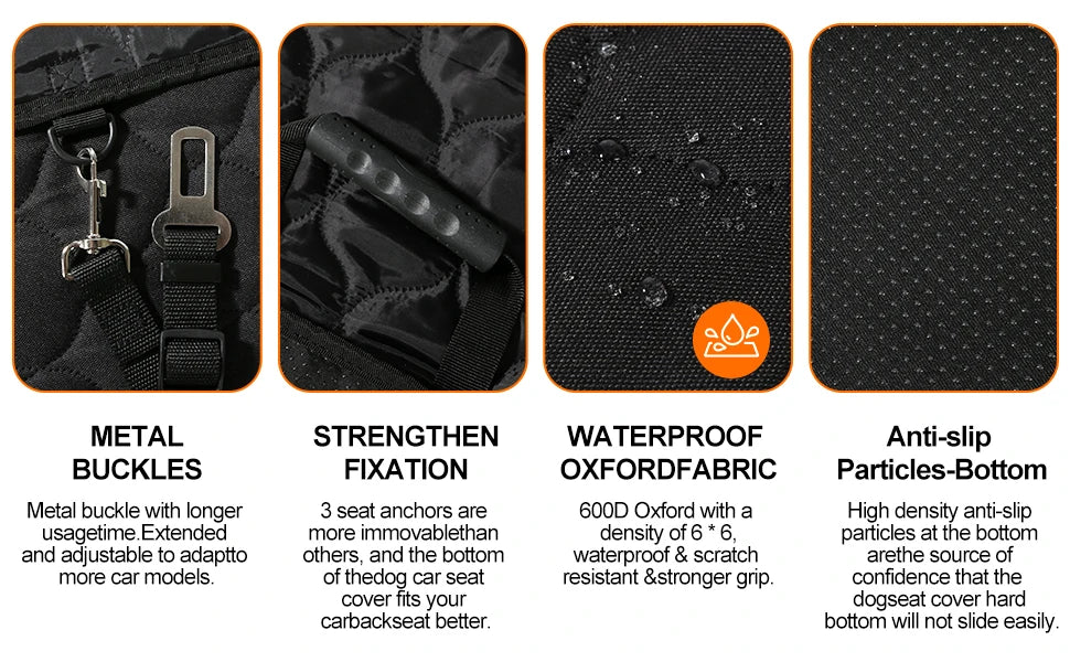 Waterproof Pet Travel Accessories Foldable Dog Car Seat Car Pet Seat Safety Hammock Trunk Mat Car Rear Back Seat Protector