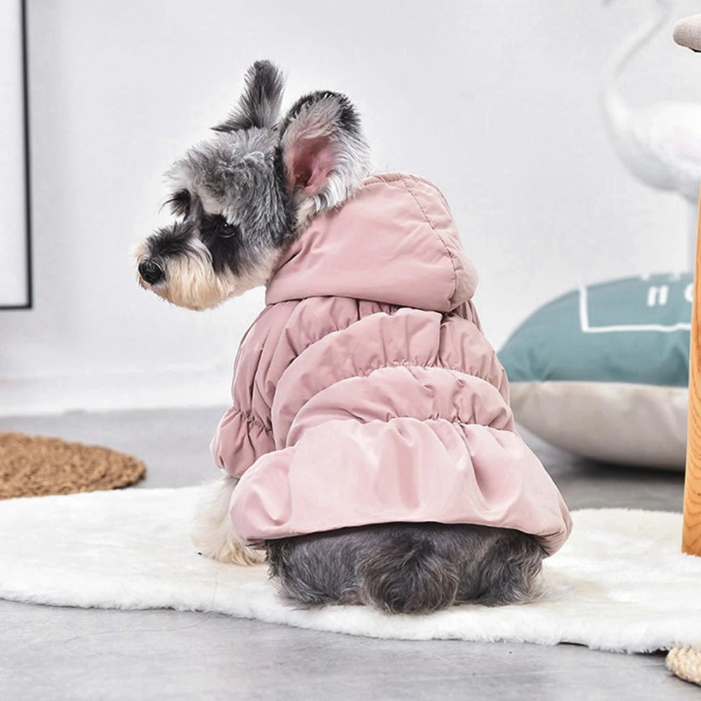 Winter Warm Pet Dog Coat Dogs Hoodies Warm Sweatshirt Cute Floral Bubble Dress Comfortable Soft Clothing Pet Dog Clothes Costume