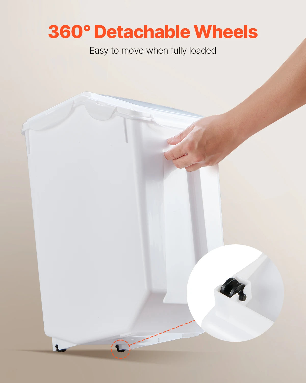 4.5Gallon x2 Rice Storage Container Dog Food Dispenser Bin, Kitchen Ingredient Grain Cereal Flour Bin Pet food Containers