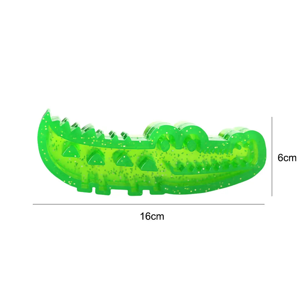 Slow-Feed Chew & Fetch Crocodile Dog Toy Cute Chew Toys Interactive Dog Puzzle Toy for Small Medium Large Dogs