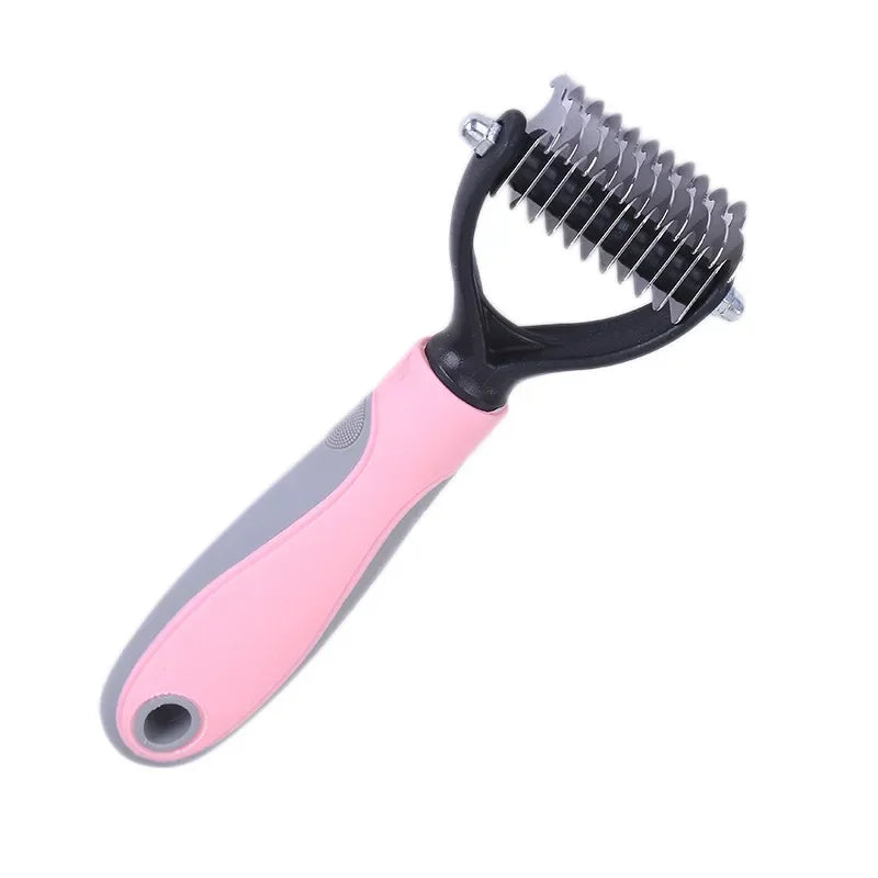 Pets Fur Knot Cutter Dog Grooming Shedding Tools Pet Cat Hair Removal Comb Brush Double sided Pet Products Suppliers