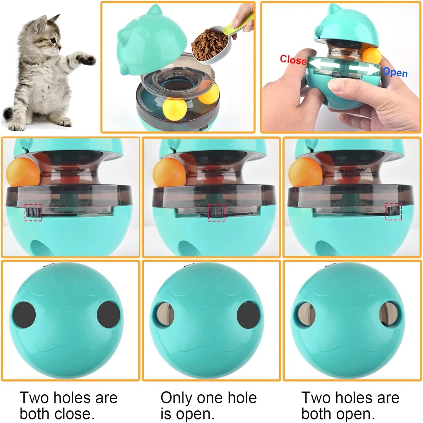 Exciting Intense Blue Interactive Dispensing Toy for Small and Medium Dogs Cats - Engaging Pet Treat Feeder Dispenser