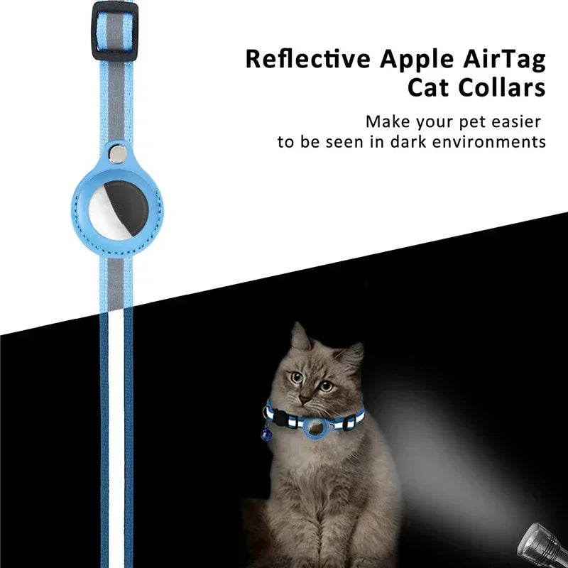 Cat Positioning Collar Protective Case Reflective Bell Anti Loss Cat Collar Protective Case Suitable For Apple Airtag
