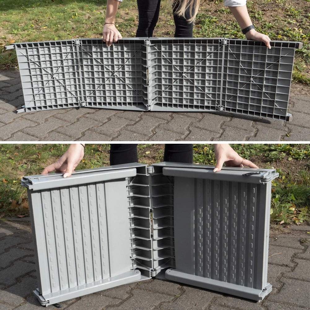 Dog Ramp Folding Non-Slip Rug Surface Dog SUV & Truck Ramp Portable Pet Ramp Stairs for Medium & Large Dogs Get Into A Car