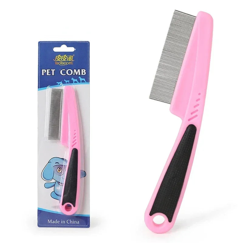 Pet Animal Care Comb Removal Flea Comb for Cat Dog Stainless Steel Needle Grooming Louse Remove Lice Close-Tooth Grate Comb