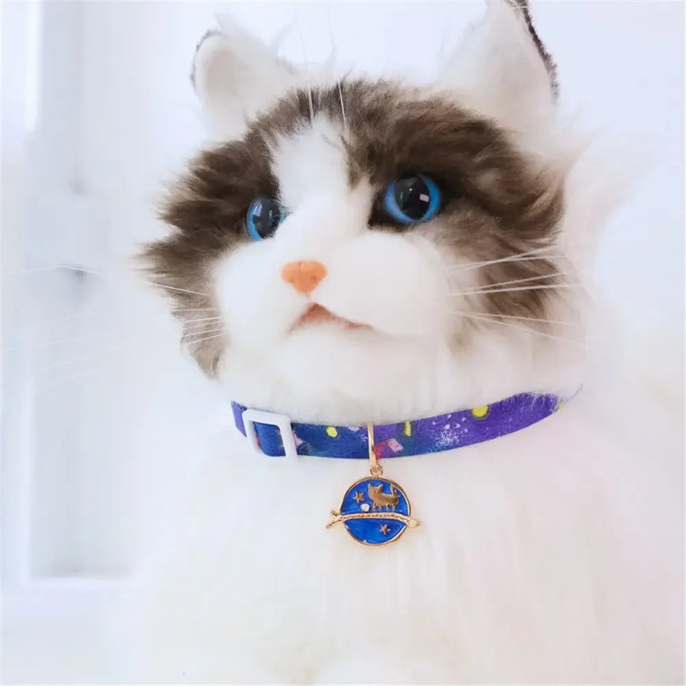 1PC Cute Kitten Collar Pet Cat Safety Necklace Breakaway Adjustable Cats Collar Puppy Collar Cat Pendant Puppy Cat Pet Supplies