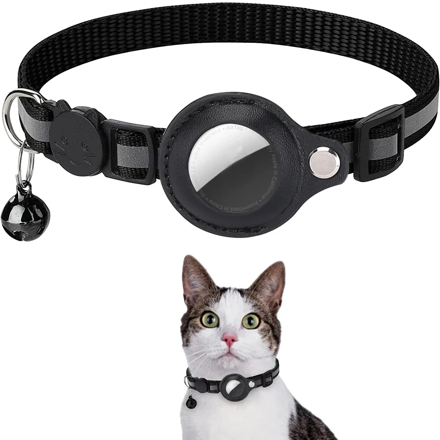 Cat Positioning Collar Protective Case Reflective Bell Anti Loss Cat Collar Protective Case Suitable For Apple Airtag