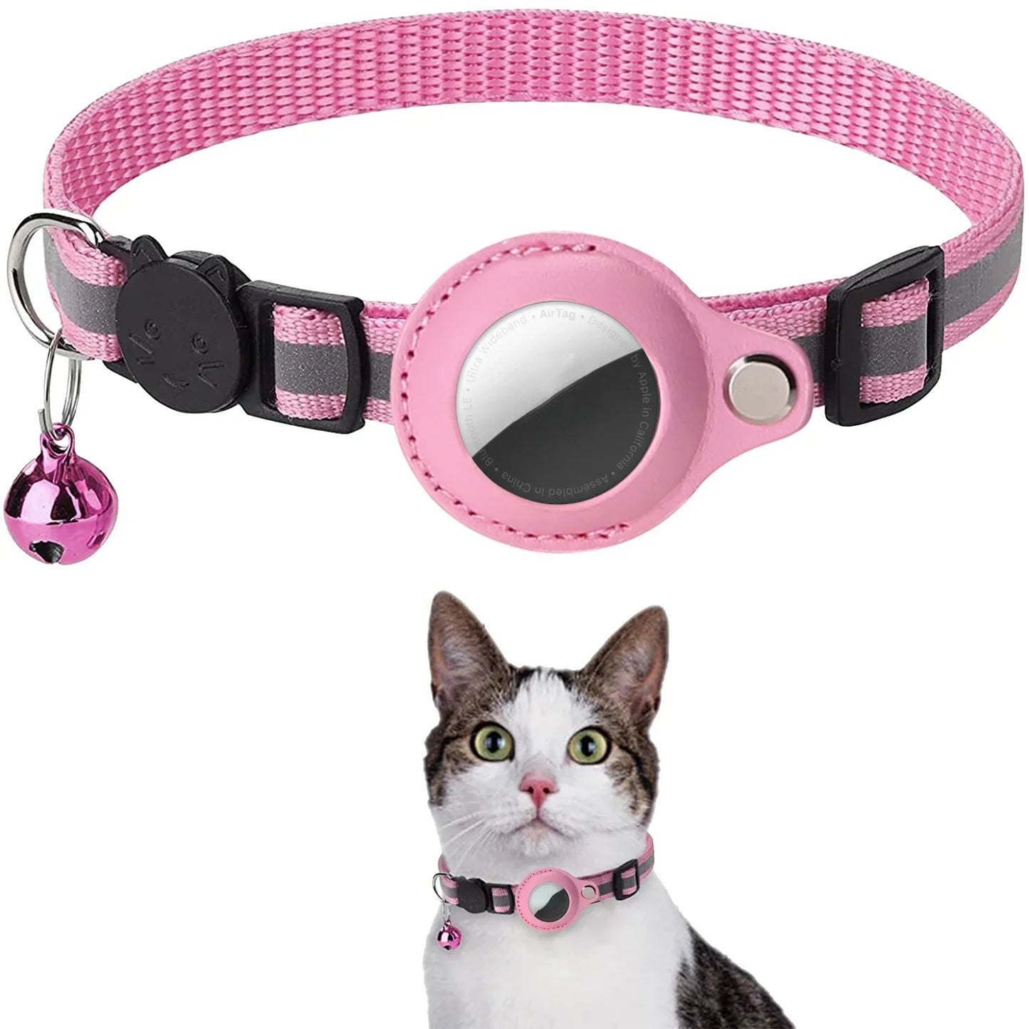 Cat Positioning Collar Protective Case Reflective Bell Anti Loss Cat Collar Protective Case Suitable For Apple Airtag