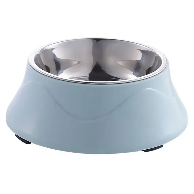 Pet Feeding Dishes Non-slip Base Stainless Steel Color Spray Paint Pet Dog Bowls Puppy Cat Food Drink Water Feeder Pet Supplies