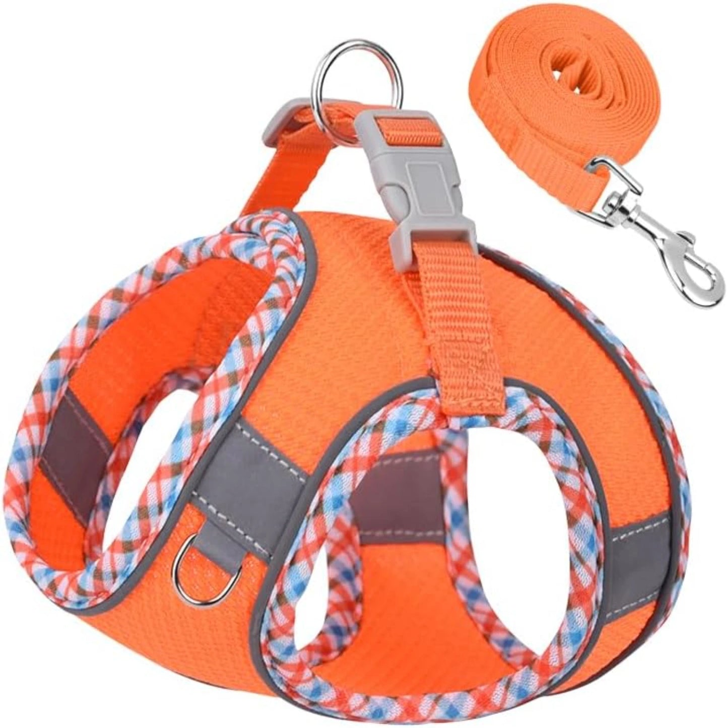 Small/Medium Cozy, Secure, and Reflective Adjustable Dogs Harness Leash Set - Top-Quality No-Pull Step-In Vest for Safe