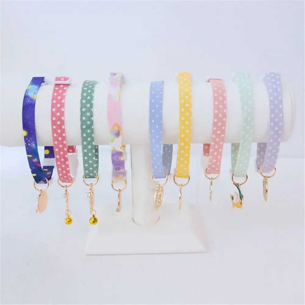 1PC Cute Kitten Collar Pet Cat Safety Necklace Breakaway Adjustable Cats Collar Puppy Collar Cat Pendant Puppy Cat Pet Supplies