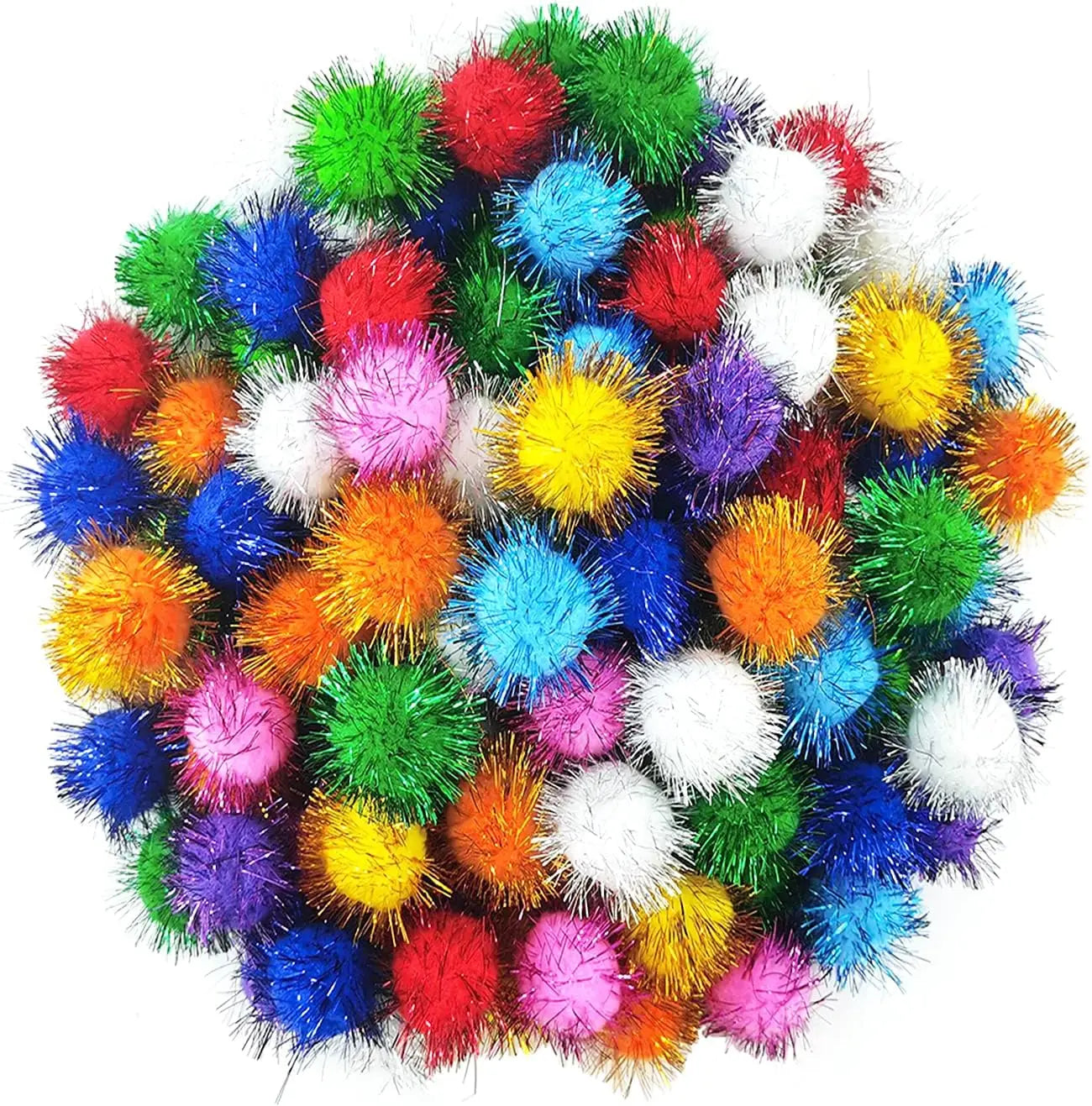 20 Sparkling Balls of Various Colors - Cat's Favorite Toy Ball Sparkling.