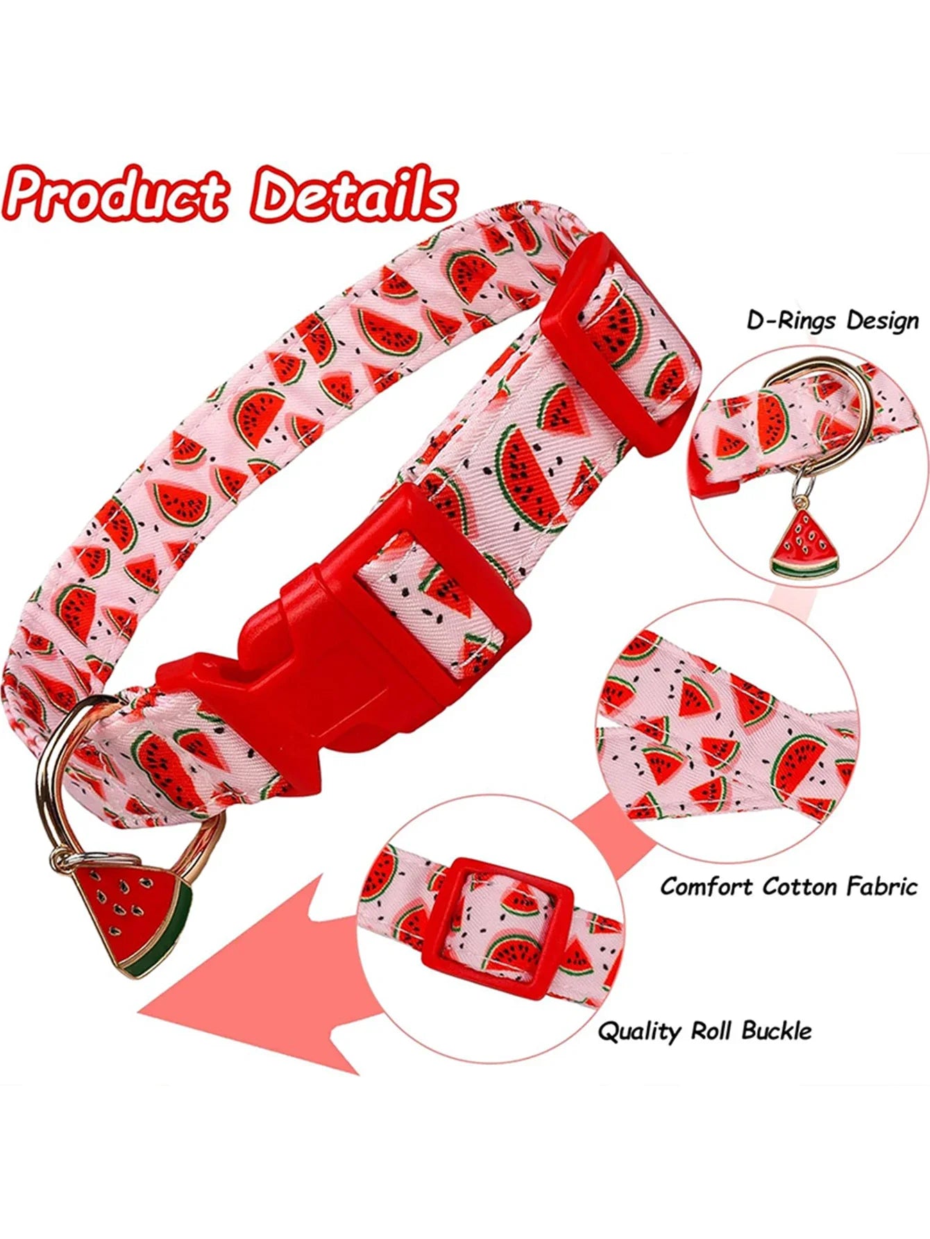 fruit pattern Pet dog collar with Fruit metal pendant do for Cat Puppy Dog Kawaii dog collar Puppy Cute cat collar