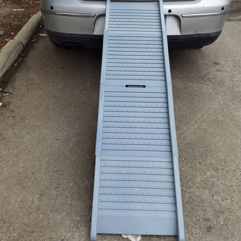 Dog Ramp Folding Non-Slip Rug Surface Dog SUV & Truck Ramp Portable Pet Ramp Stairs for Medium & Large Dogs Get Into A Car
