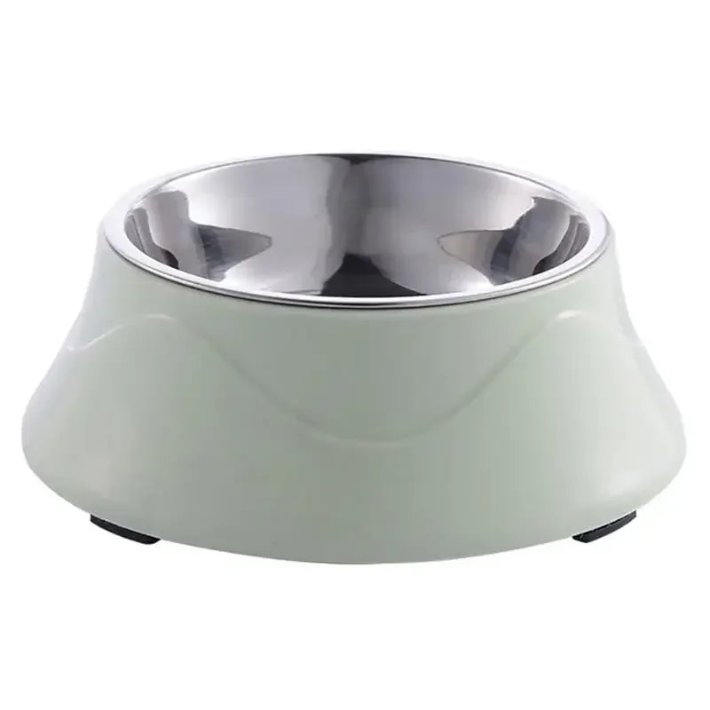 Pet Feeding Dishes Non-slip Base Stainless Steel Color Spray Paint Pet Dog Bowls Puppy Cat Food Drink Water Feeder Pet Supplies