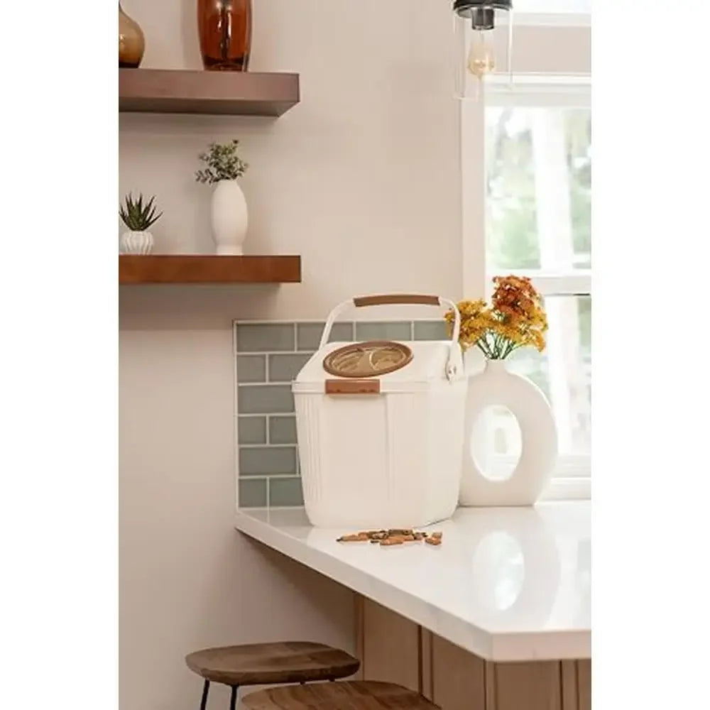 Eco-Friendly Airtight Pet Food Storage Container 25lb Capacity Lightweight Durable Design Convenient Scoop Opening Bird Seed