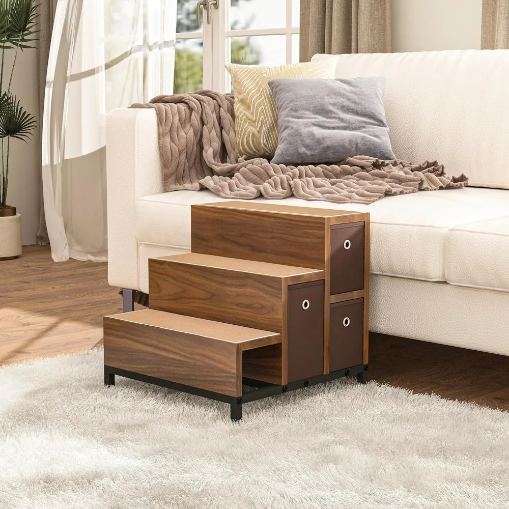 Dog Window Perch, Pet Bunk Bed with Multi-Level Platform, Non-Slip Cat Window Perch with Stroage Drawers, Dog Perch to Look Out