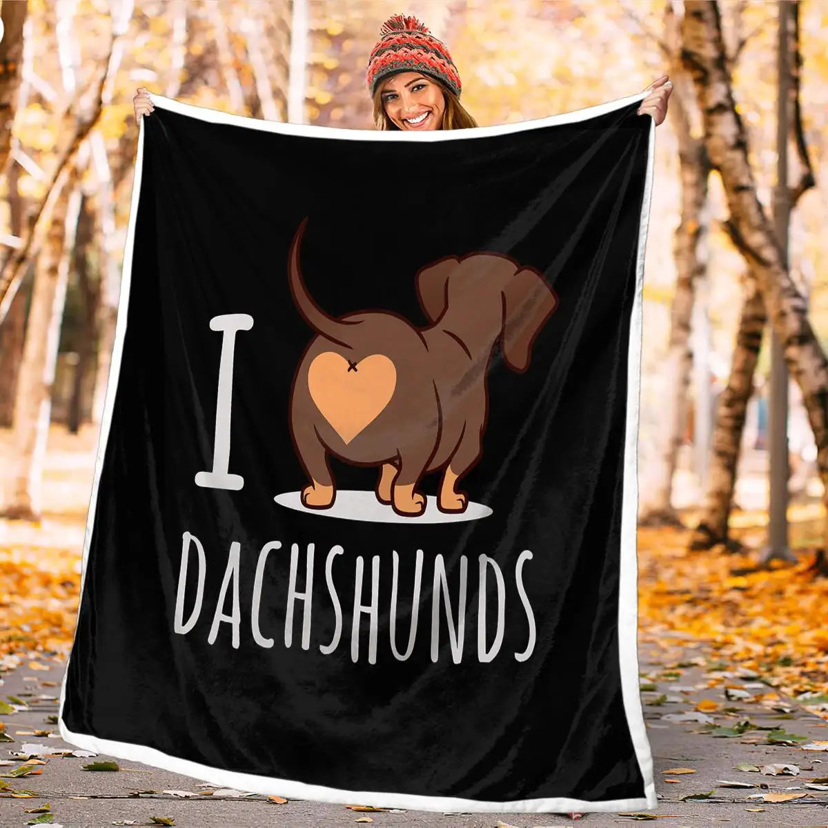 Dachshund Sherpa Blanket 3D Printed Fleece Reversible Throw for Dog Lovers, Cozy 50x60 Inch Couch Bed Blanket
