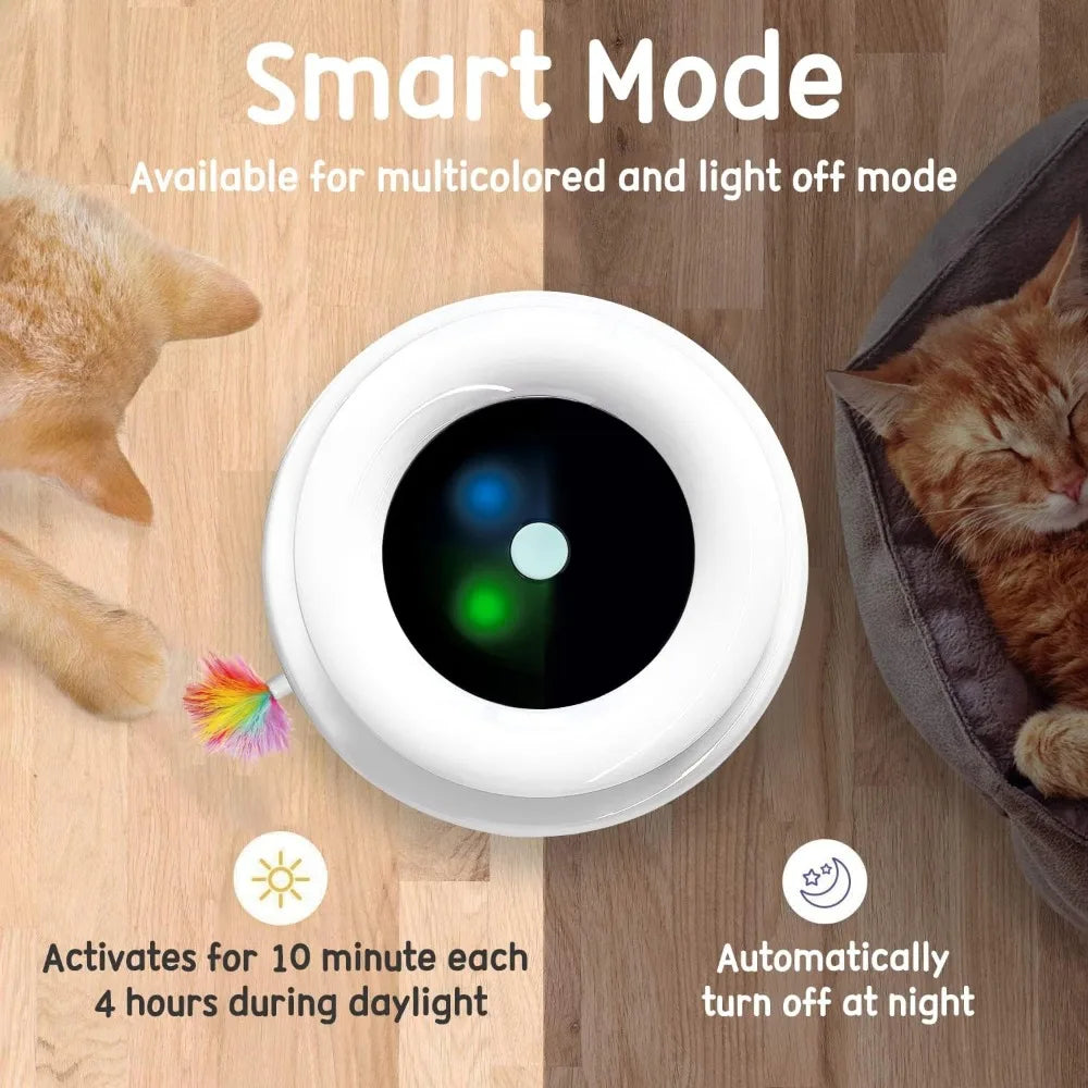 2in1 Interactive Toys for Indoor Cats, Timer Auto On/Off, Cat Toy Balls & Ambush Electronic Cat Mice Toy for Entertainment