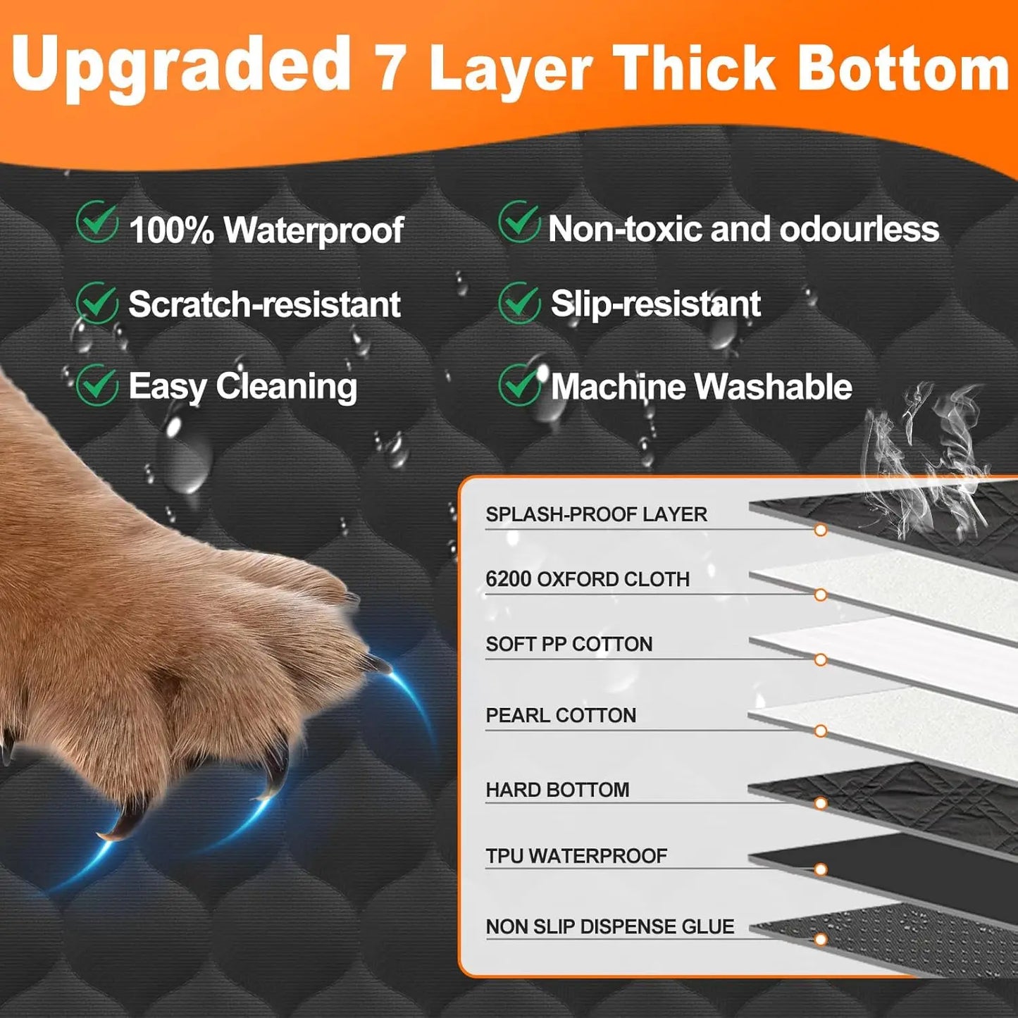 Waterproof Pet Travel Accessories Foldable Dog Car Seat Car Pet Seat Safety Hammock Trunk Mat Car Rear Back Seat Protector