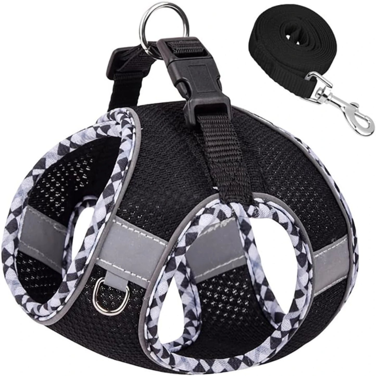 Small/Medium Cozy, Secure, and Reflective Adjustable Dogs Harness Leash Set - Top-Quality No-Pull Step-In Vest for Safe