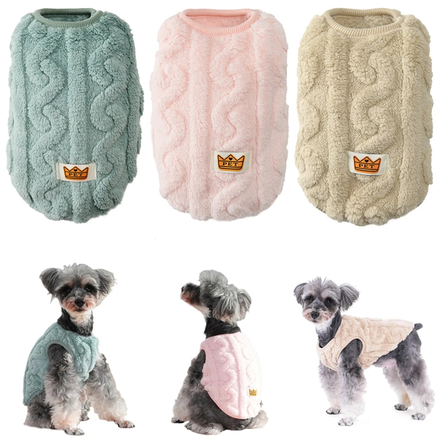 Soft Fleece Dog Clothes For Small Dogs Cats Sweater Winter Warm Puppy Vest Apparel French Yorkshire Pet Costume