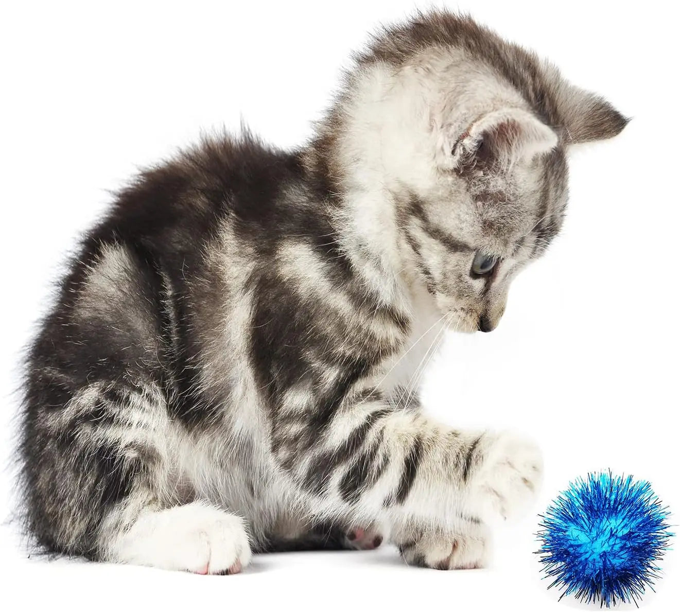 20 Sparkling Balls of Various Colors - Cat's Favorite Toy Ball Sparkling.